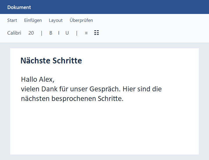 Meymo Desktop-Anwendung — Einfügen