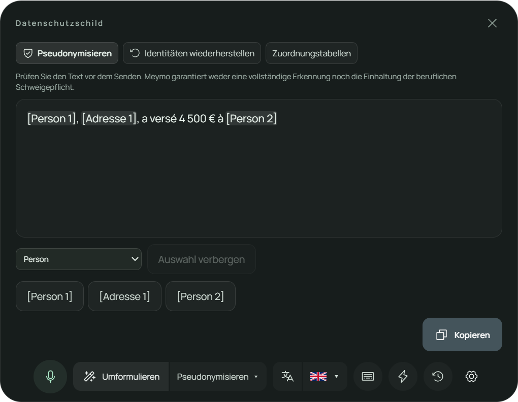 Datenschutzschild