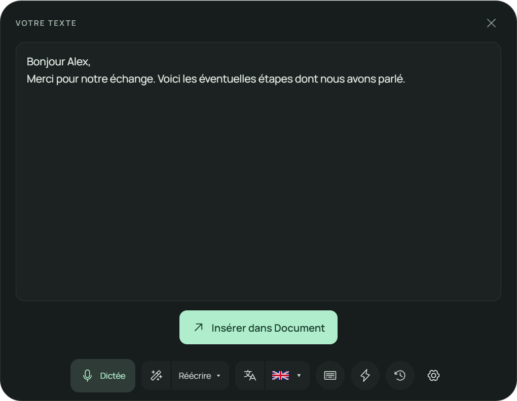 Application Meymo sur ordinateur — Relire