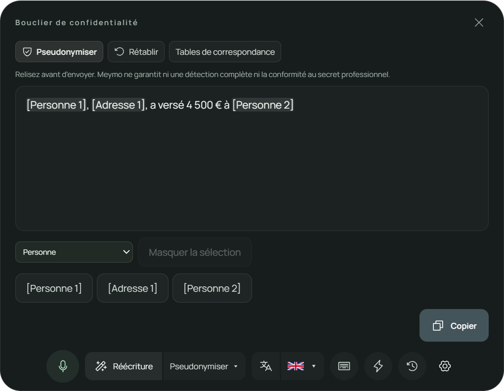 Bouclier de confidentialité