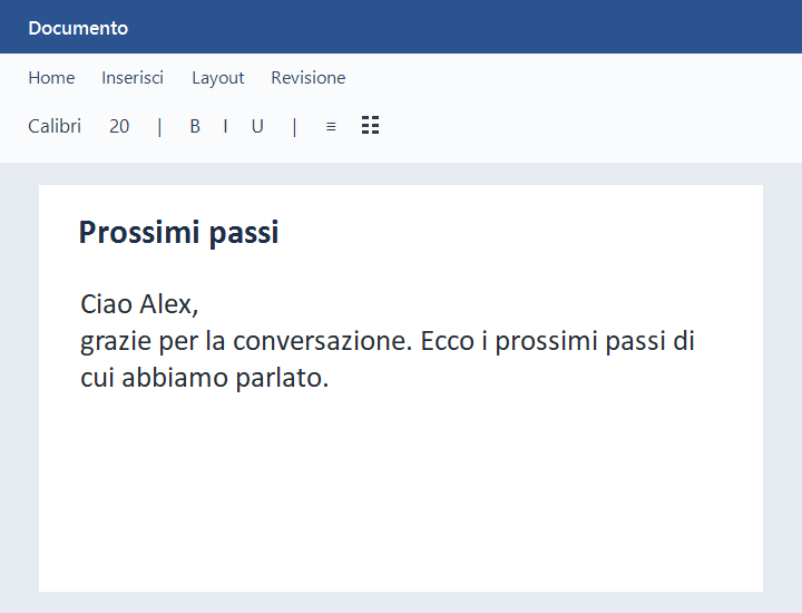 Applicazione desktop Meymo — Inserire